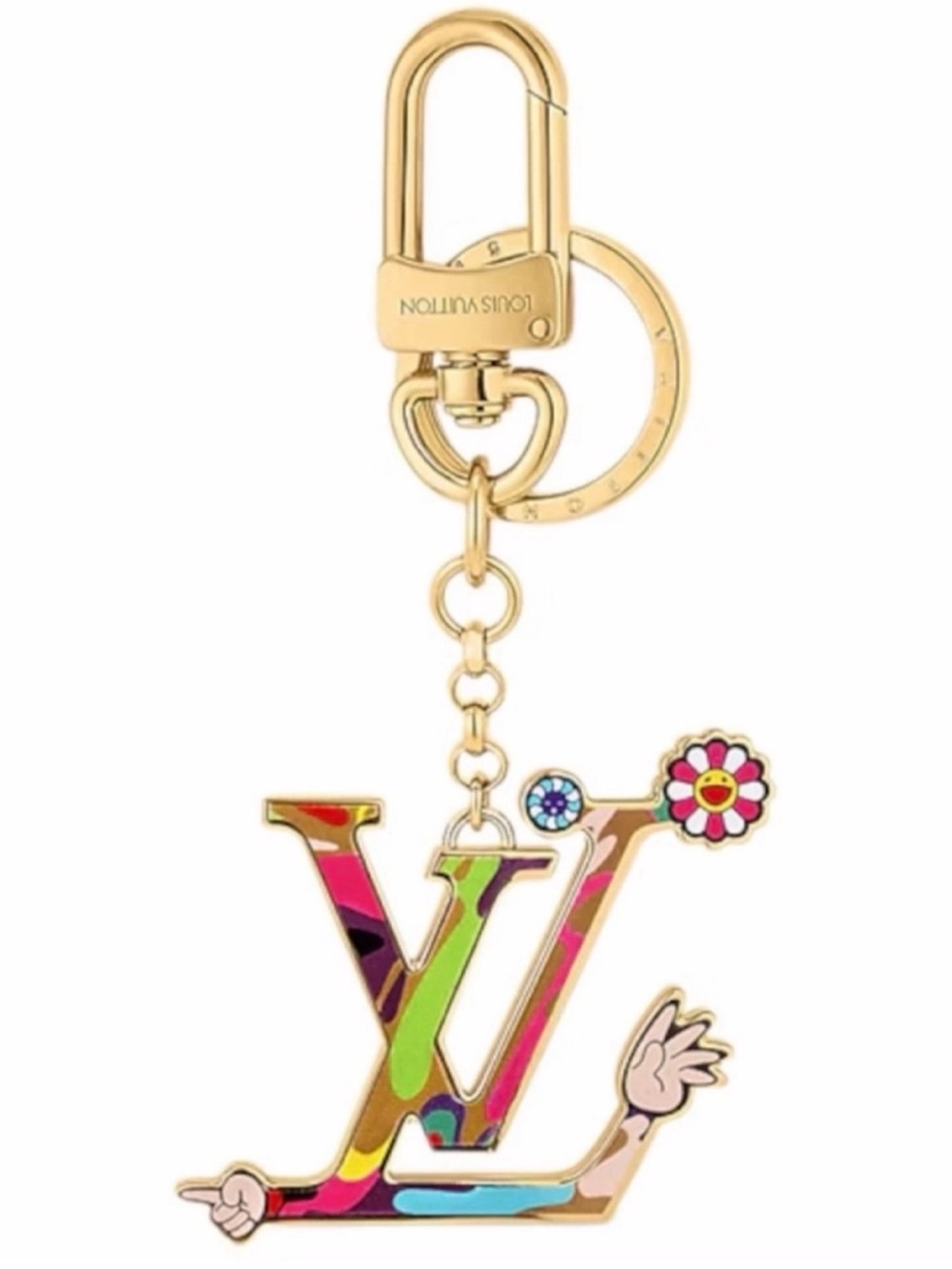 Louis Vuitton Multicolor LV Logo Keychain